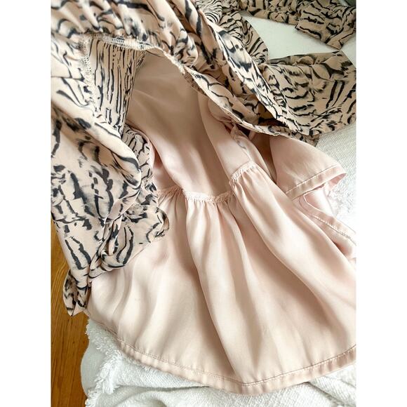 Lovers + Friends x Revolve | Heart Babydoll Drop Waist Zebra Animal Print | Sz S - Picture 9 of 10